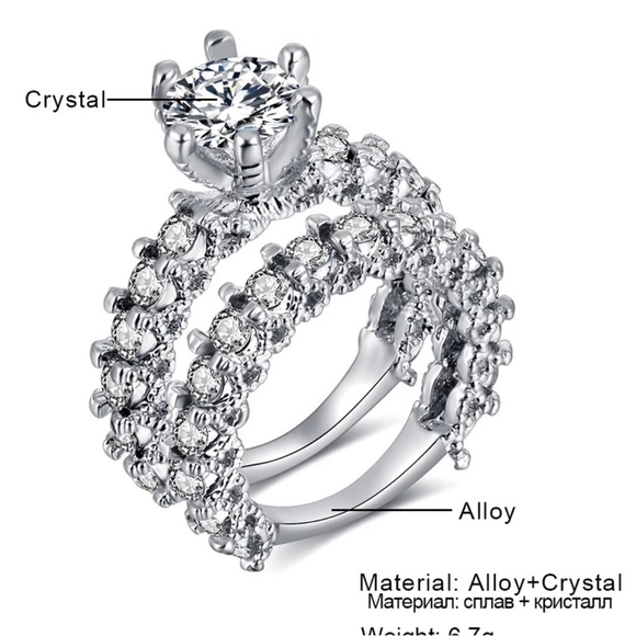 New Gorgeous 925 Silver Round Cut Cubic Zirc Ring - Picture 12 of 15